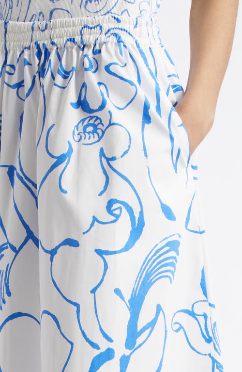 Marimekko Buklee Baluns Cotton Skirt In White