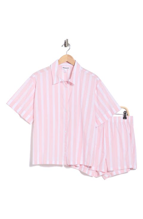 Yarn Dye Stripe Shortie Pajamas