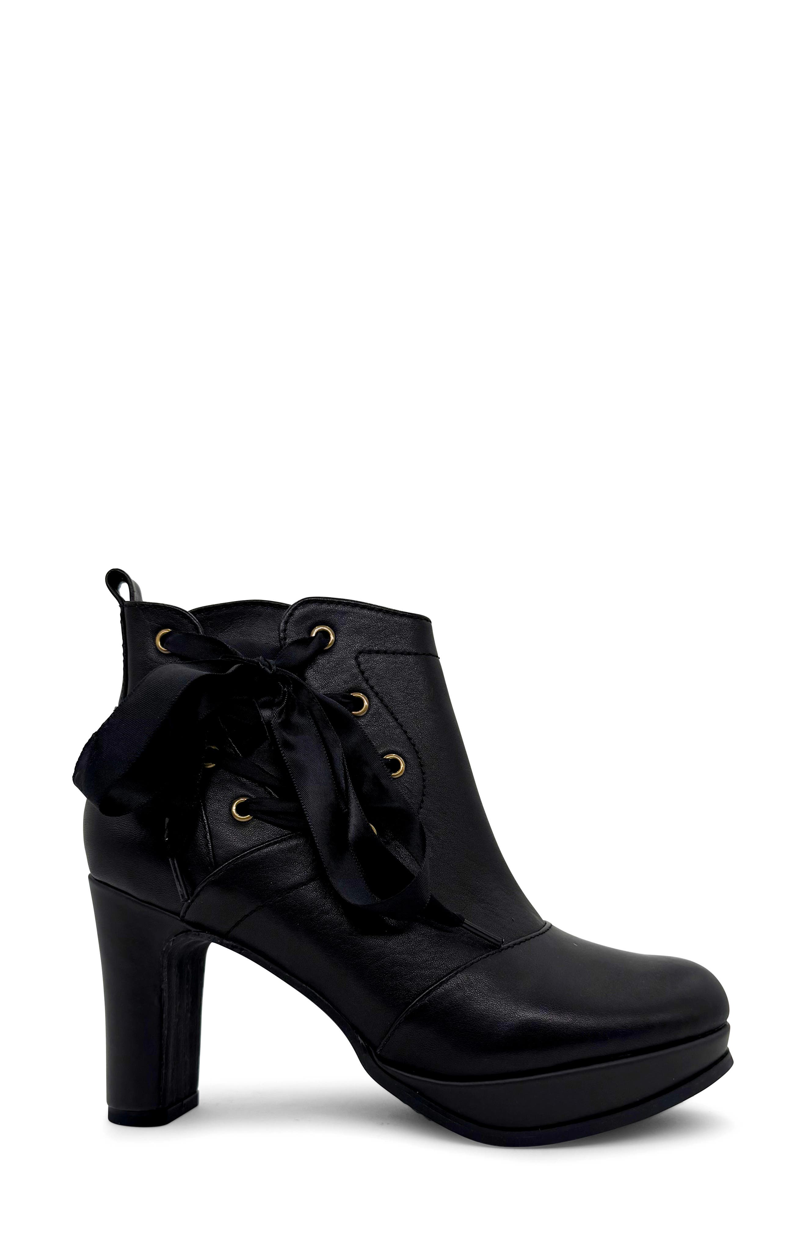 Guilty Leather Bootie, Alternate, color, BLACK