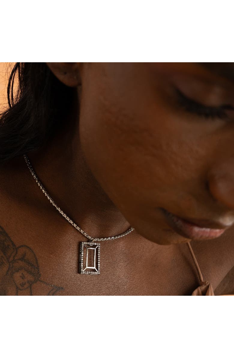 Dhwani Bansal VAZIO PENDANT, Alternate, color, White Rhodium Plated