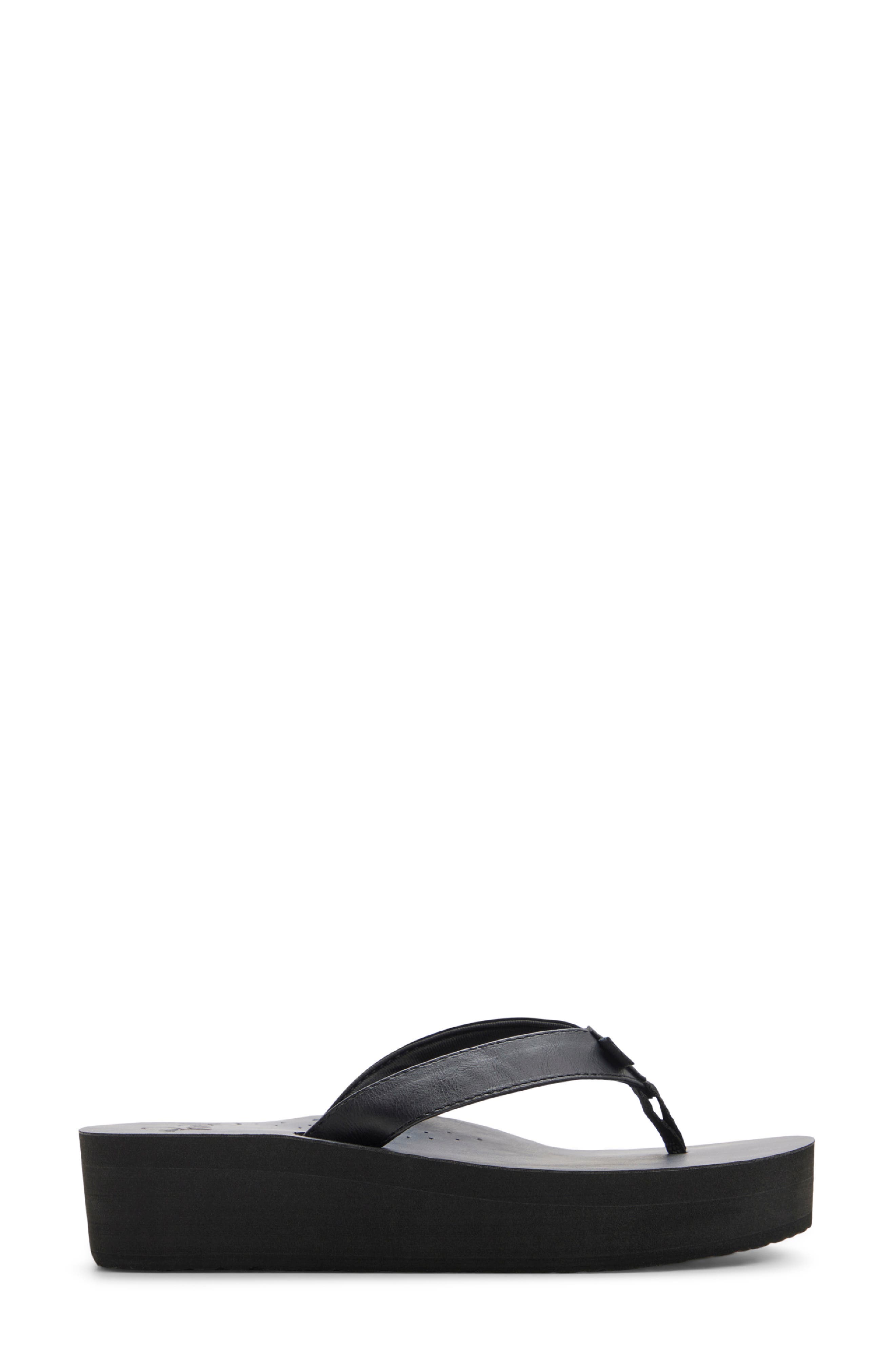 Roxy Melinda Platform Flip Flop, Alternate, color, Black