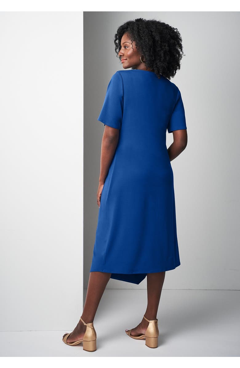 Jessica London Flutter Sleeve Midi Dress, Alternate, color, 