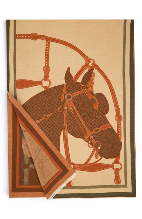 Horse Lover Reversible Print Scarf