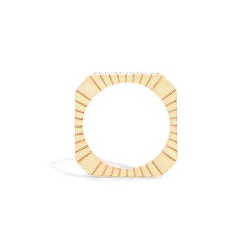 Campbell + Charlotte Spark Etched Stacking Band Ring In Gold