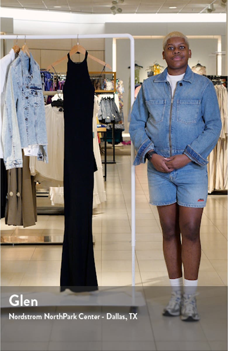 Shine Ribbed Halter Maxi Dress, sales video thumbnail