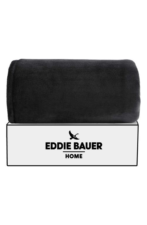 Eddie Bauer Ultrasoft Plush Throw Blanket In Black