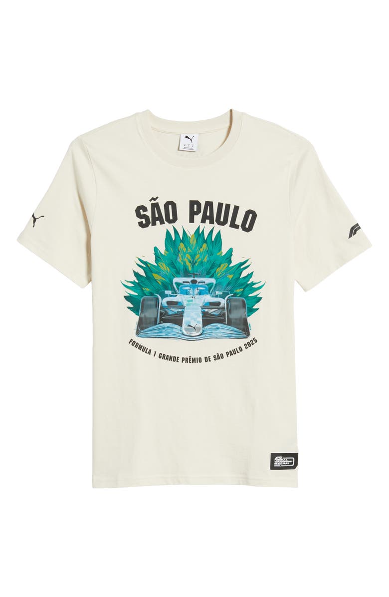 PUMA F1 Brazil Cotton Graphic T-Shirt, Alternate, color, Alpine Snow