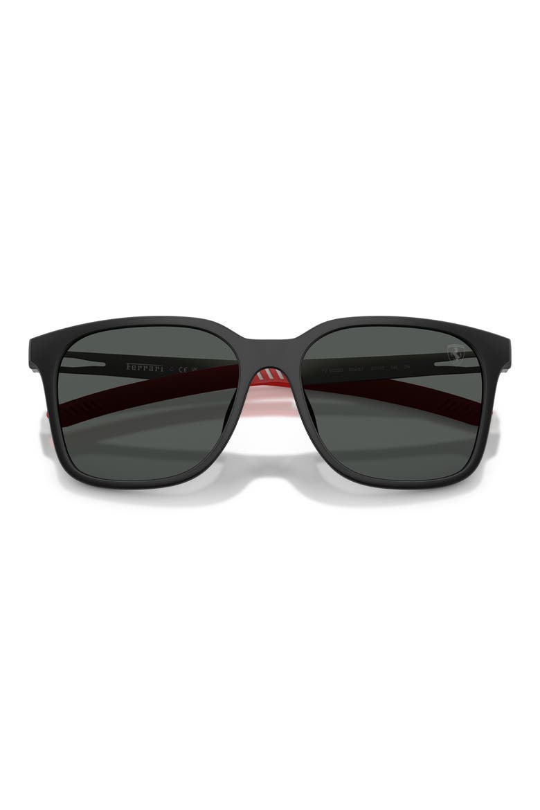 57mm Square Sunglasses, Alternate, color, BLACK MATTE / DARK GREY