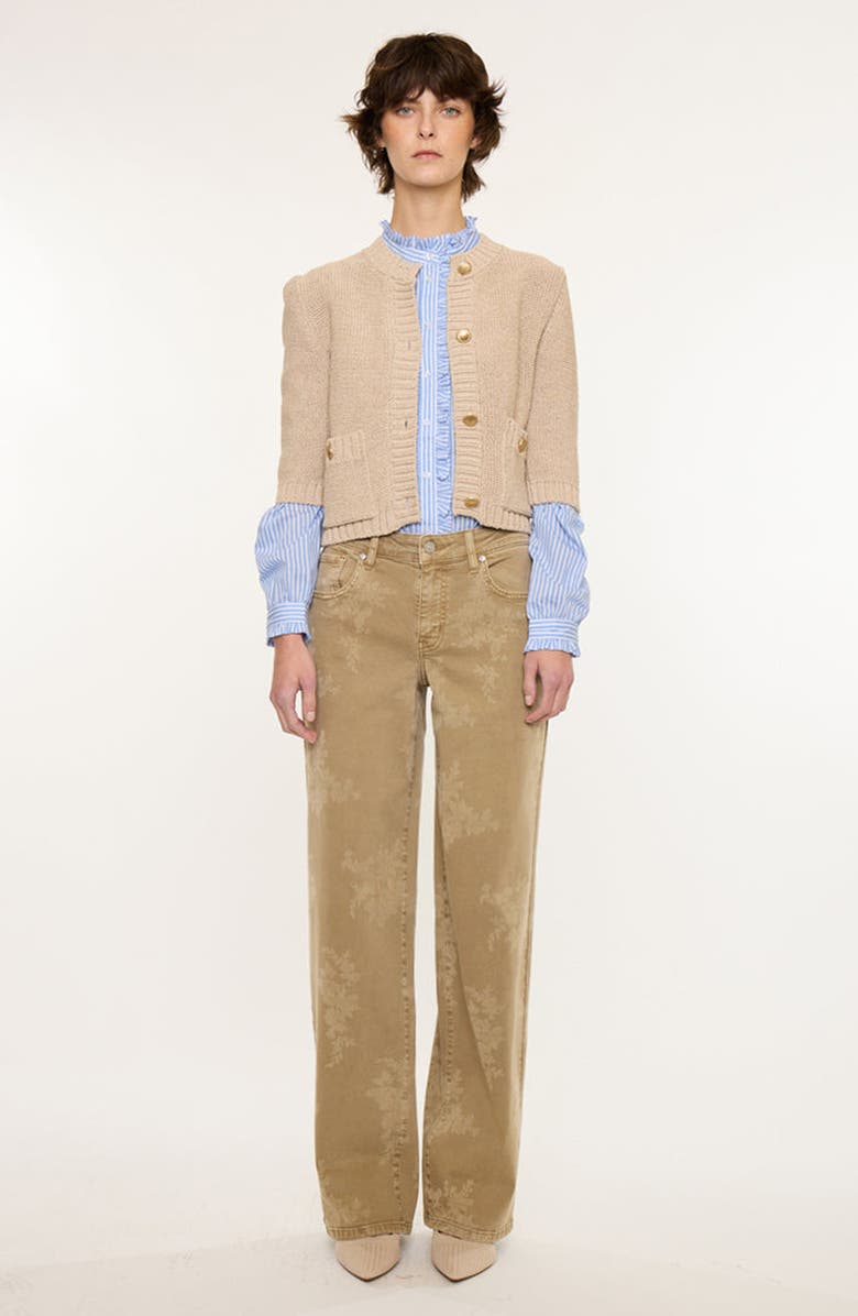 KanCan Wendy Mid Rise Wide Jeans, Main, color, Brown Floral