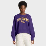 Nike Women's Nike Purple LSU Tigers Oversized Phoenix Arch Pullover Sweatshirt