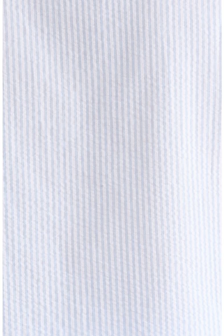 Stripe Scallop Edge Cotton Pajamas, Alternate, color, BLUE/ WHITE STRIPE