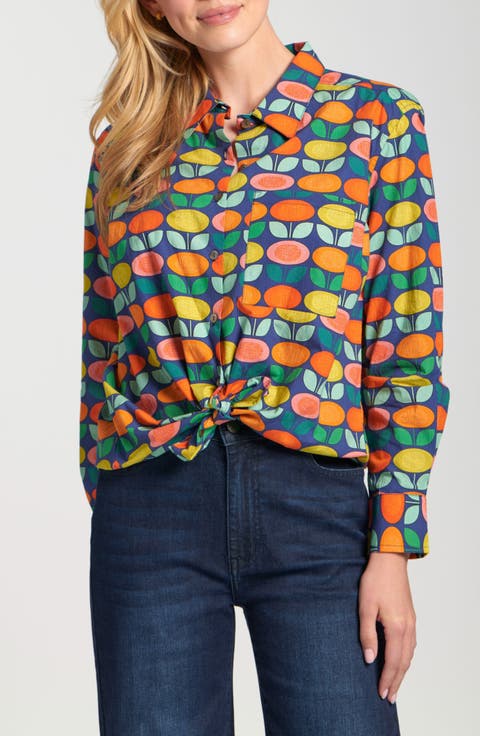 Boyfriend Poplin Button-Up Shirt