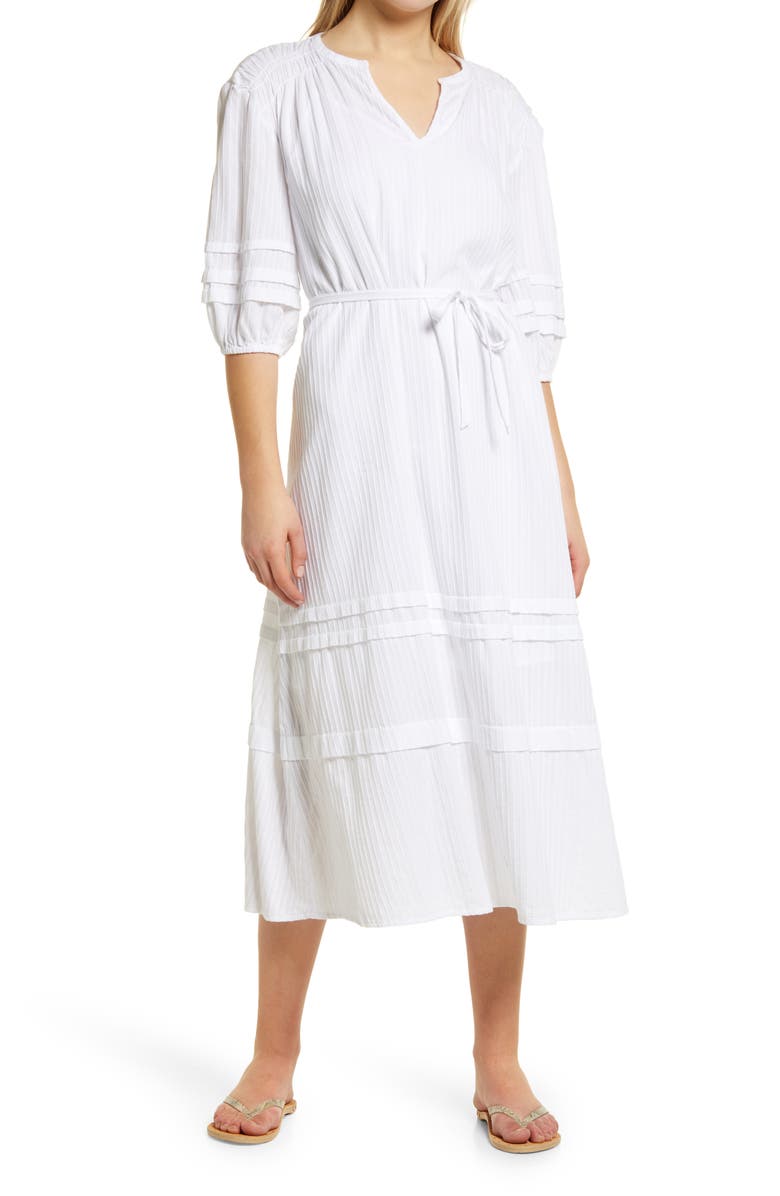 Caslon<sup>®</sup> Vacation Cotton Midi Dress, Main, color, 