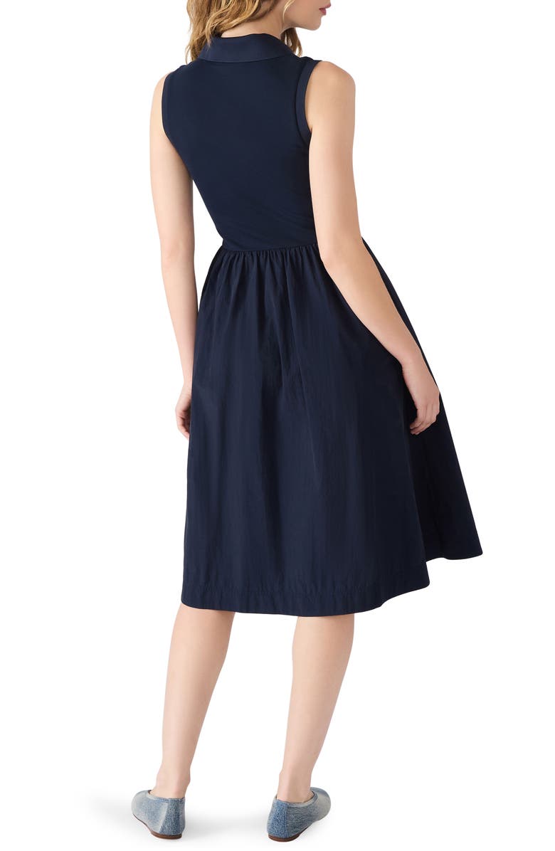 Steve Madden Auden Mixed Media Sleeveless Dress, Alternate, color, Midnight