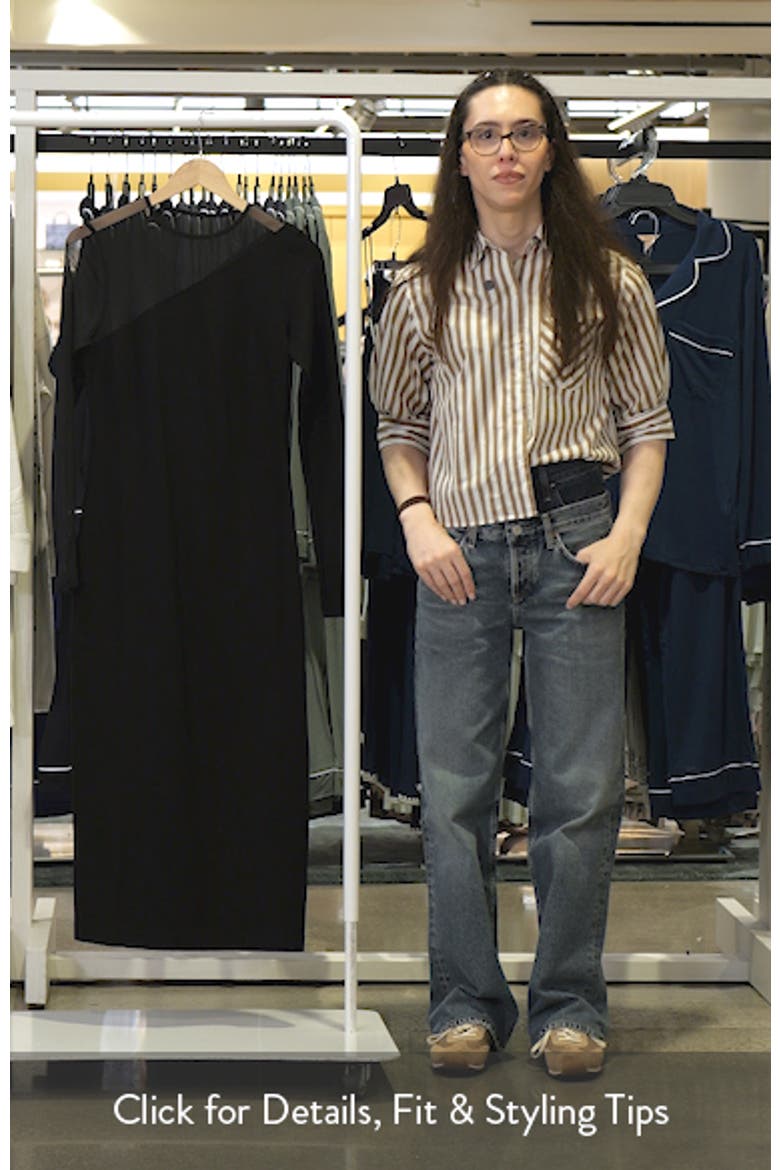 Milo Long Sleeve Mesh & Ponte Column Dress video