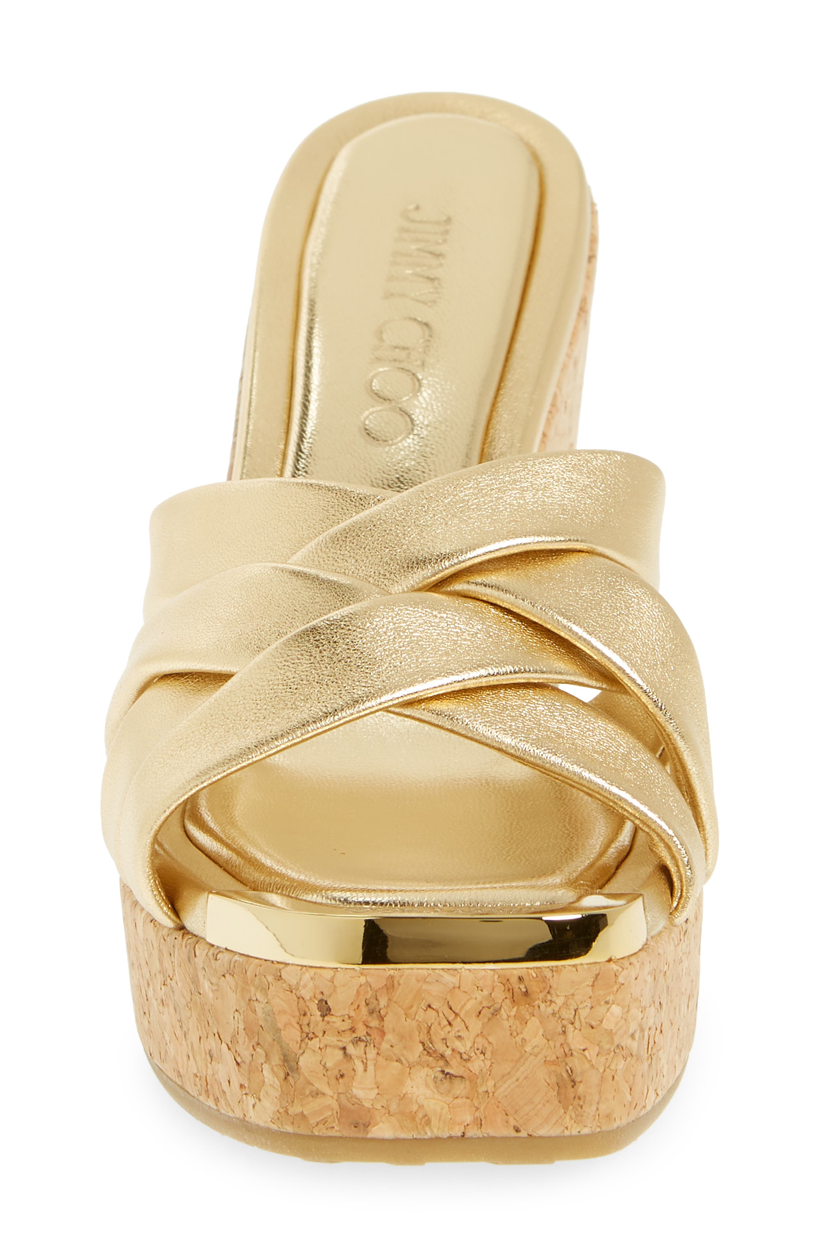 Jimmy Choo Maribou Wedge Slide Sandal, Alternate, color, 