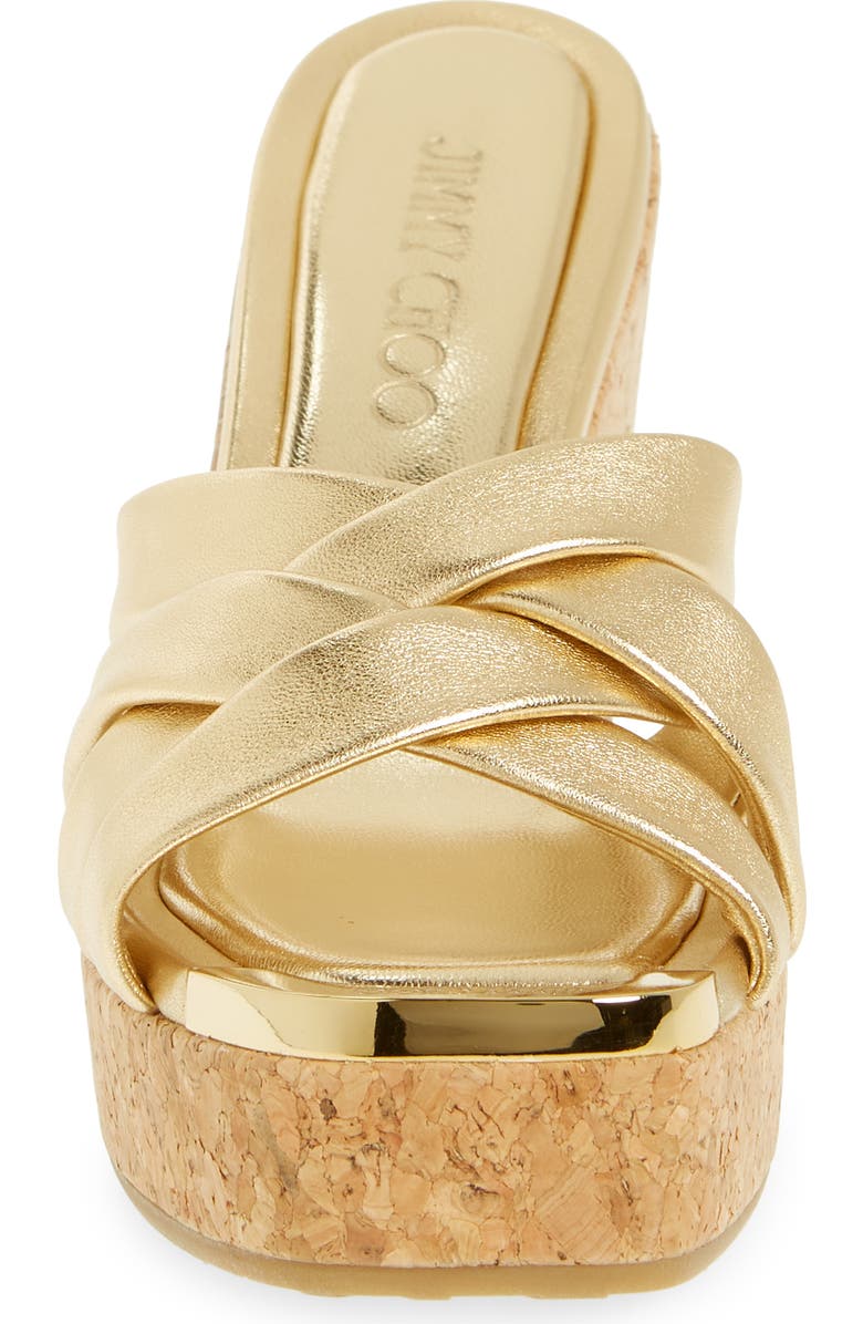 Jimmy Choo Maribou Wedge Slide Sandal, Alternate, color,