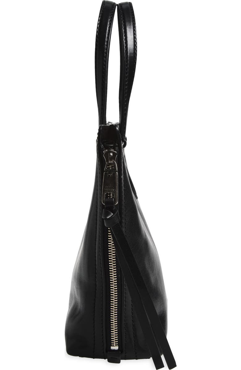 Dolce&Gabbana Leather Shopper, Alternate, color, Black