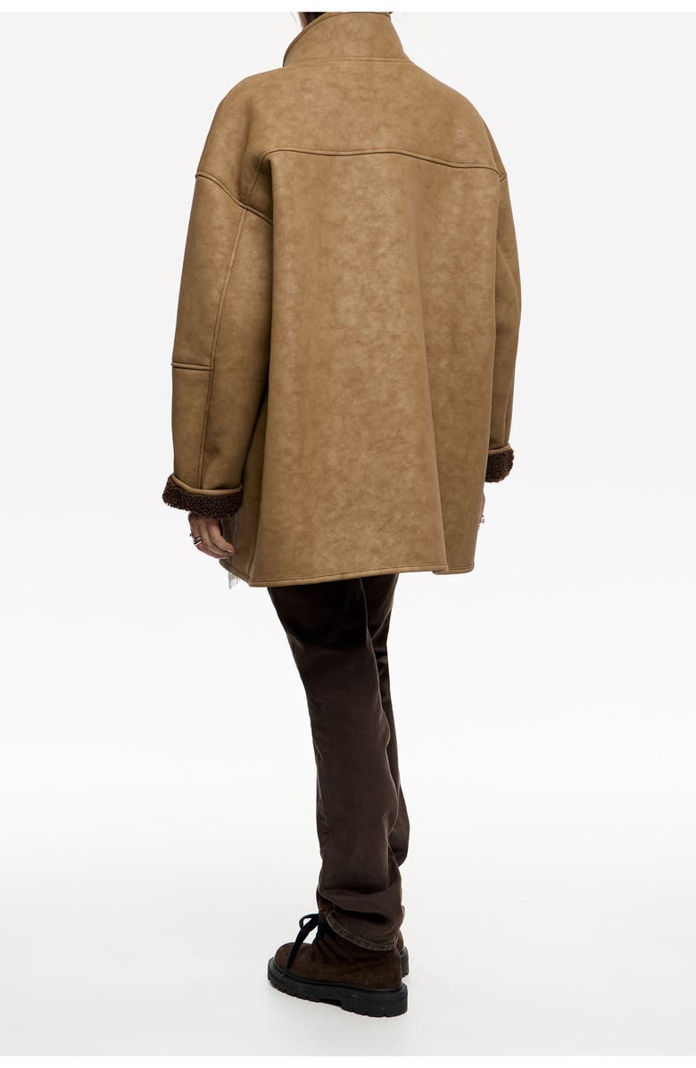 Bimba y Lola Fur Lined Jacket, Alternate, color, Light Olive