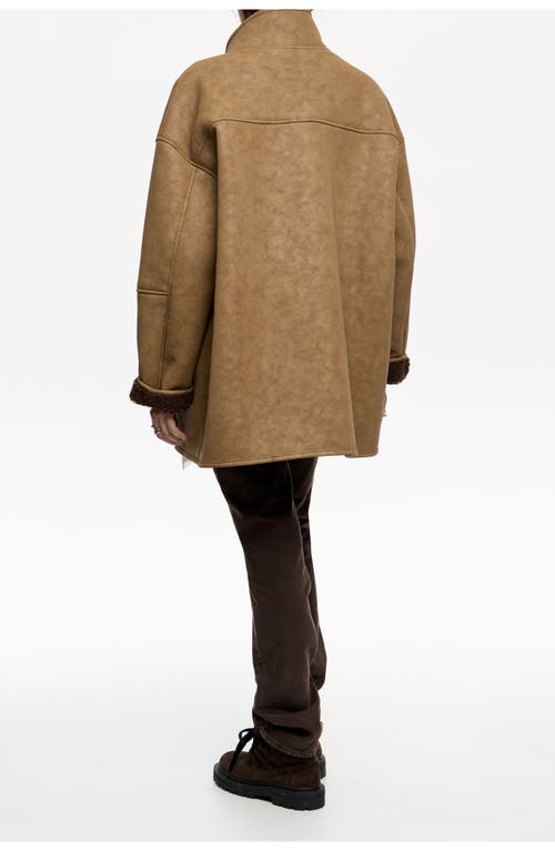 Bimba Y Lola Fur Lined Jacket In Green