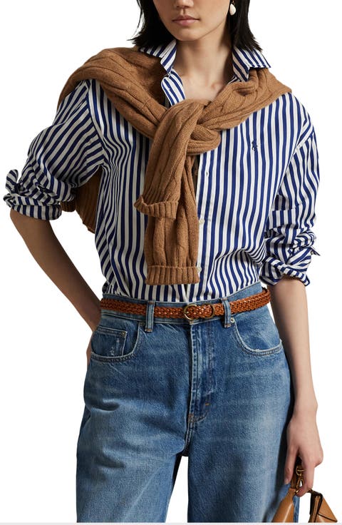 トップス gypsohila Fit Blouse Navy Stripe GPS543a gypsohila Fit Blouse Navy Stripe GPS543a - メルカリ