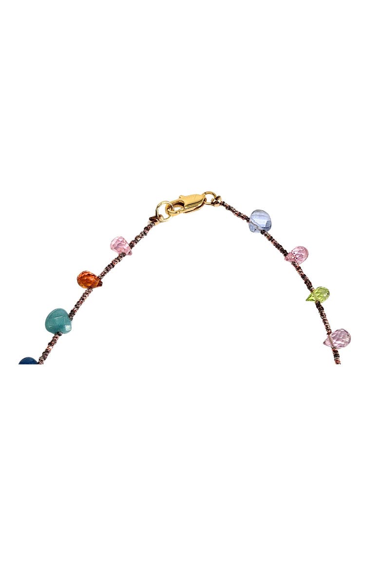 Multi Colored Gemstone Necklace, Alternate, color, multicolor