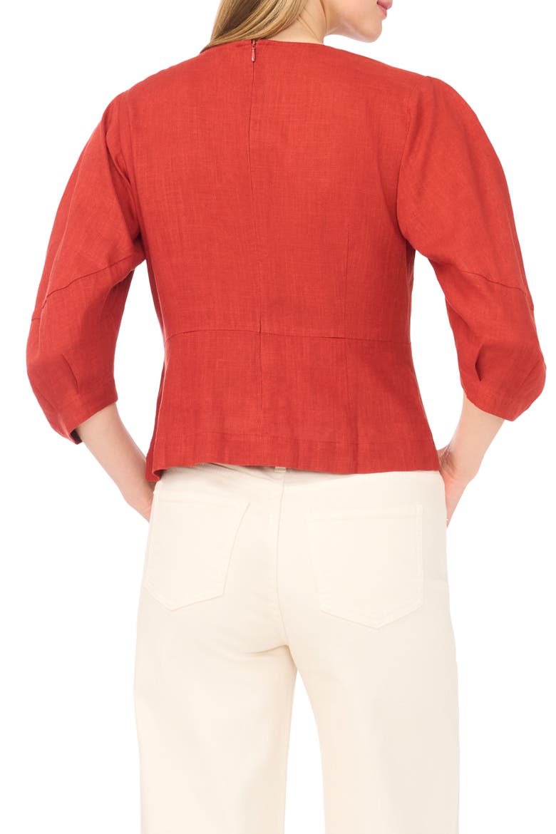 Knot Front Top, Alternate, color, RED OCHRE