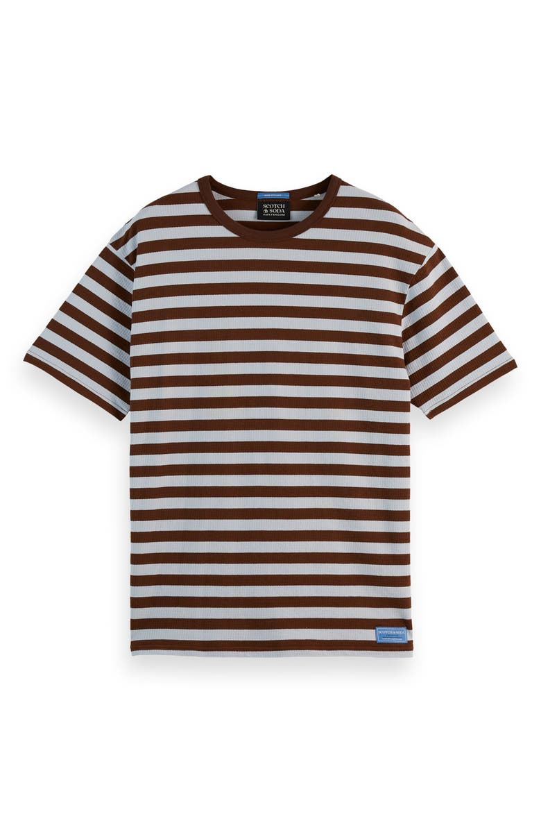 Scotch & Soda Relaxed Fit Waffle Stripe T-Shirt, Alternate, color, 