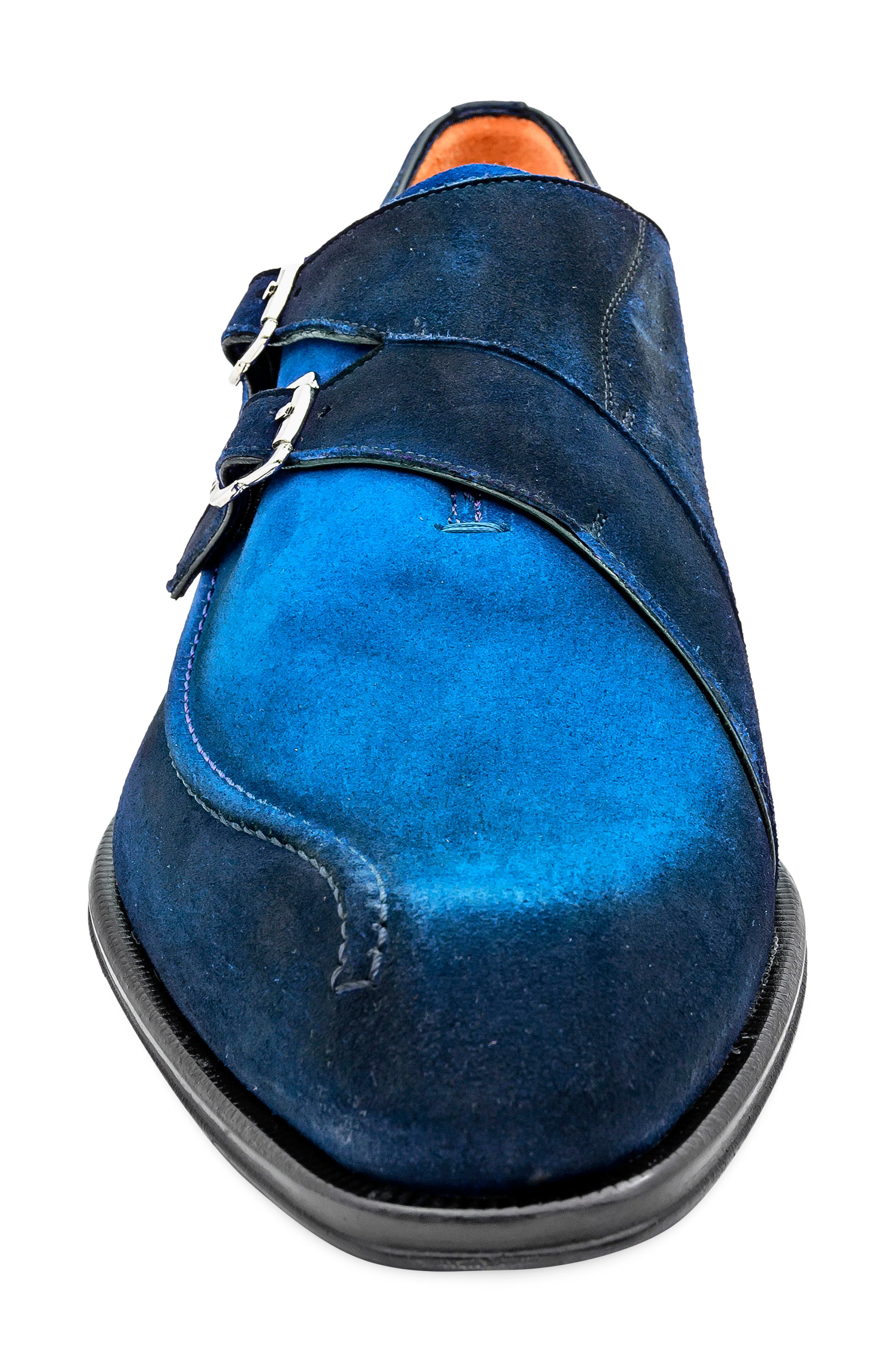 Cascade Double Monk Shoe, Alternate, color, INDIGO
