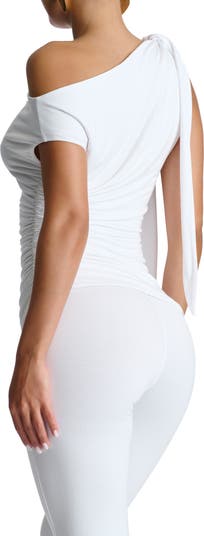 Drape Neck One-Shoulder Top