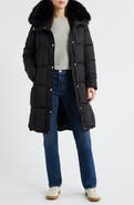 Michael Kors Faux Fur Trim Hooded Puffer Coat