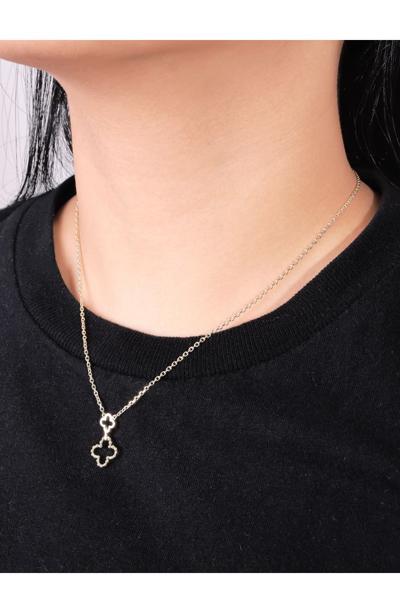 DEVATA Clover Chain Necklace in 14K Gold, 19mm, Alternate, color, Yellow Gold