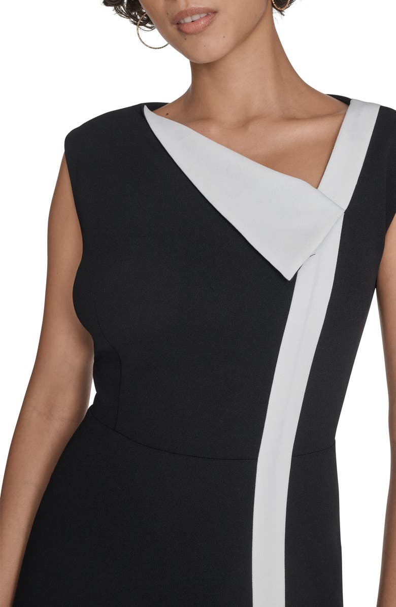 Calvin Klein Colorblock Sleeveless Fit & Flare Midi Dress, Alternate, color, 