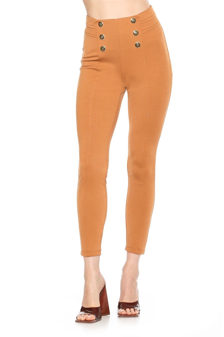 Freyja Classic High Waist Ponte Leggings, Alternate, color, CAMEL