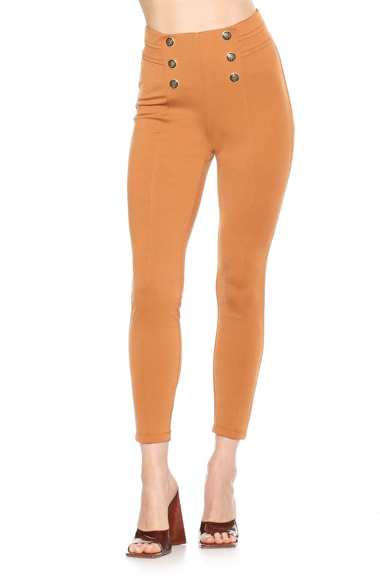 Alexia Admor Freyja Classic High Waist Ponte Leggings, Alternate, color, Camel