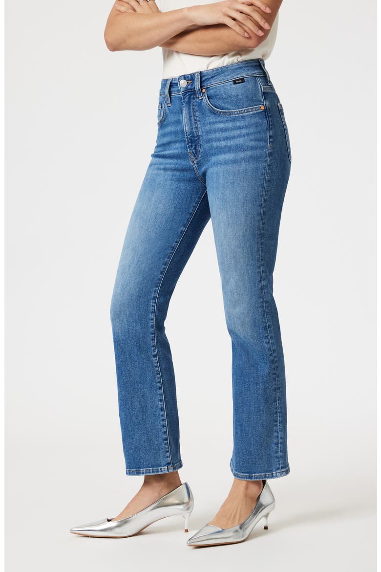Anika High Waist Crop Flare Jeans, Alternate, color, MID BRUSHED FLEX BLUE