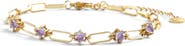 Mint & Lily Paperclip Bracelet with Gemstone Accents