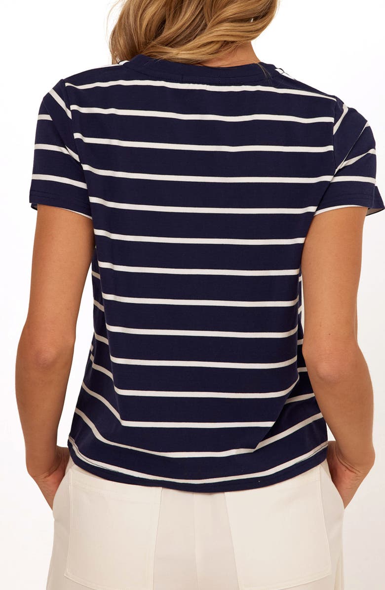 Threads 4 Thought Maxine Stripe V-Neck Top, Alternate, color, Stargazer/ White
