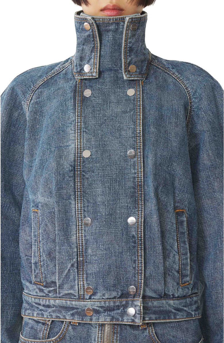 Lanvin Blue Short Denim Jacket, Alternate, color, Blue