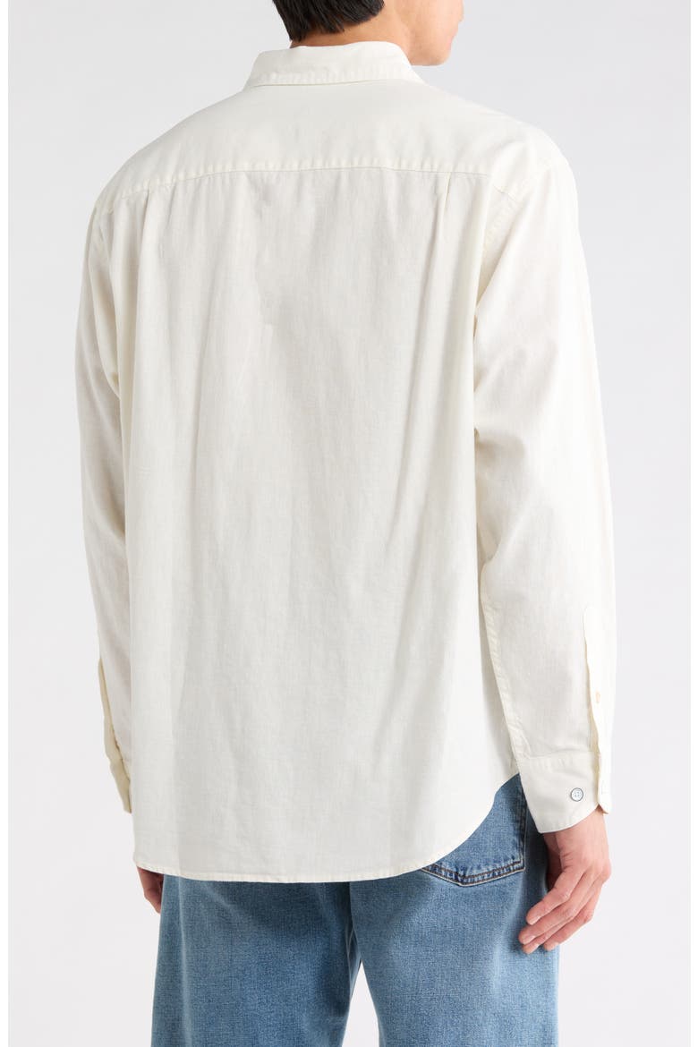 Mateo Long Sleeve Button Front Shirt, Alternate, color, WHITE
