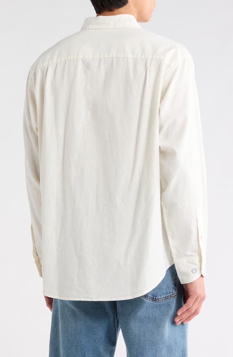 rag & bone Mateo Long Sleeve Button Front Shirt, Alternate, color, White