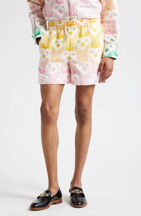 Gradient Heart Terry Cloth Shorts