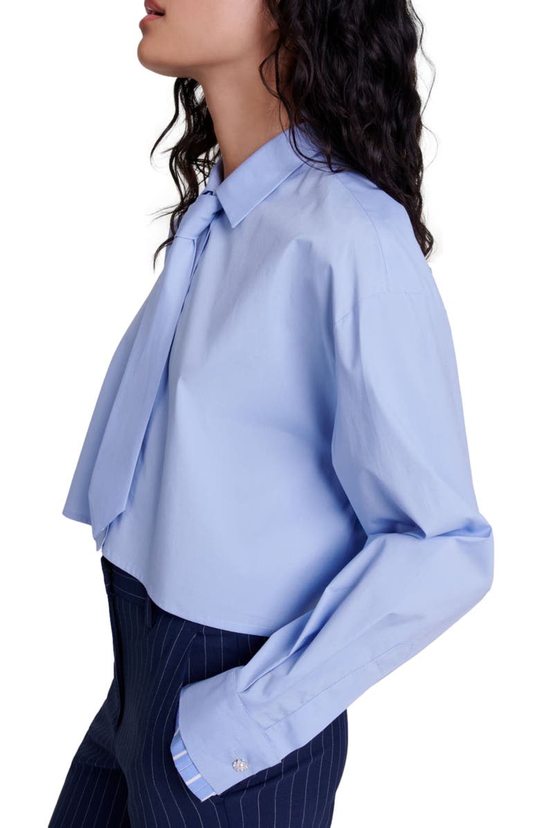 maje Shirt with removable tie, Alternate, color, 