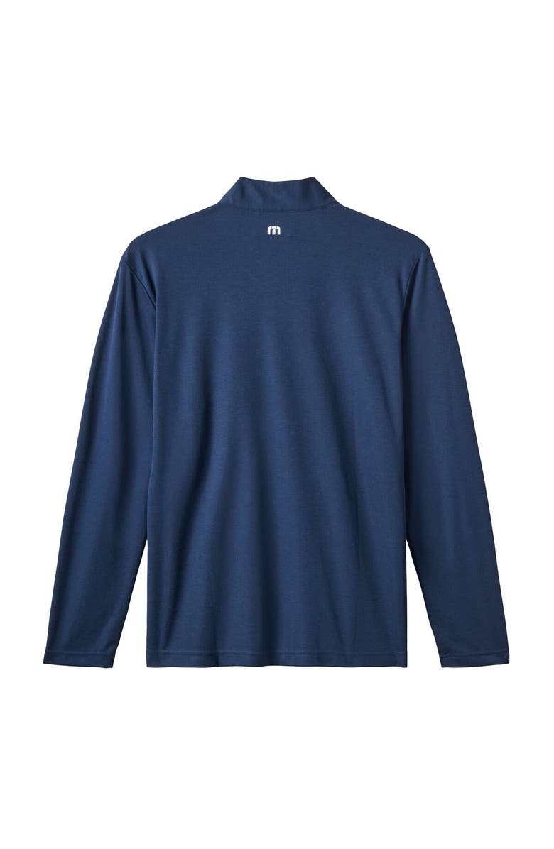 TravisMathew Men's TravisMathew  Navy Houston Astros Time to Tailgate Tri-Blend Quarter-Zip Pullover, Alternate, color, 