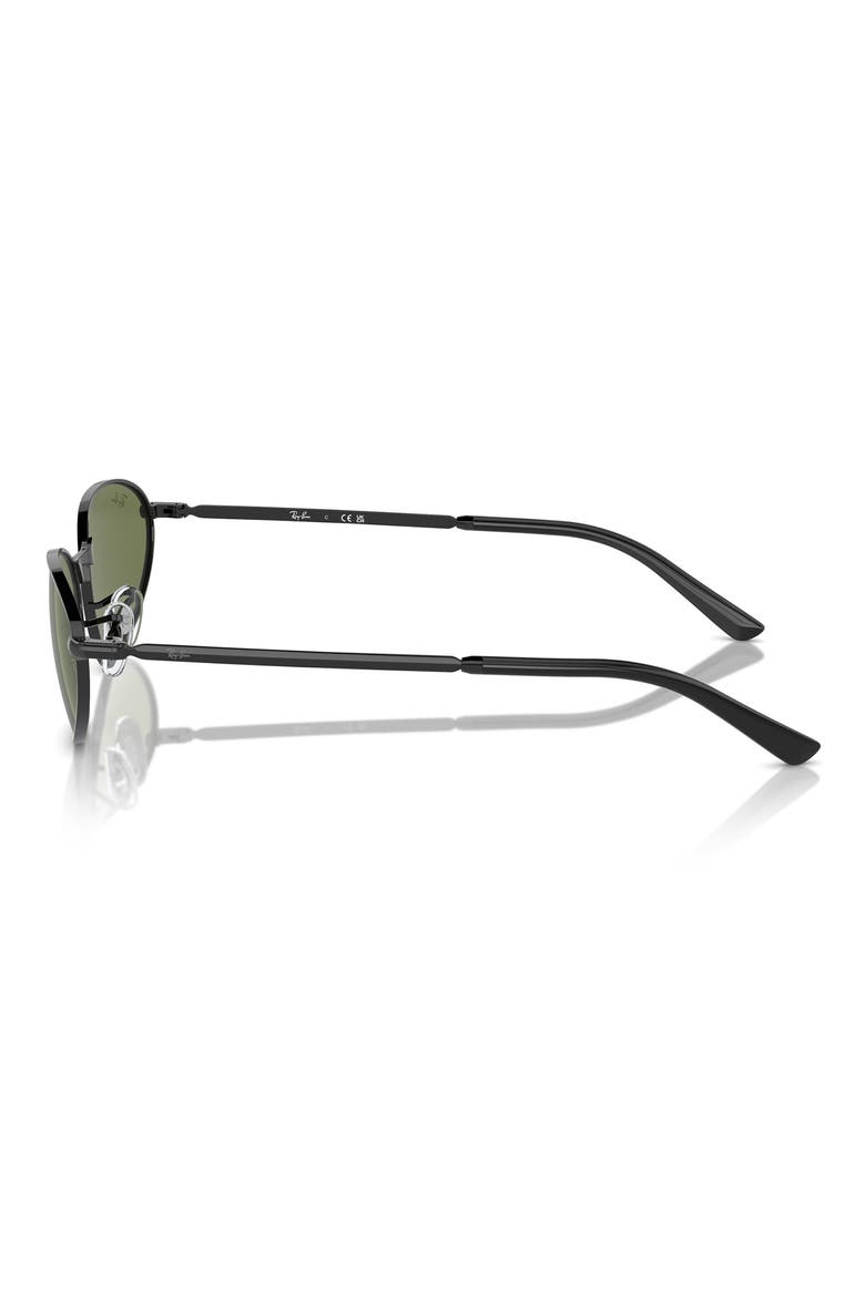 56mm Oval Sunglasses, Alternate, color, BLACK