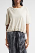 R13 Gathered Hem Cotton & Cashmere T-Shirt