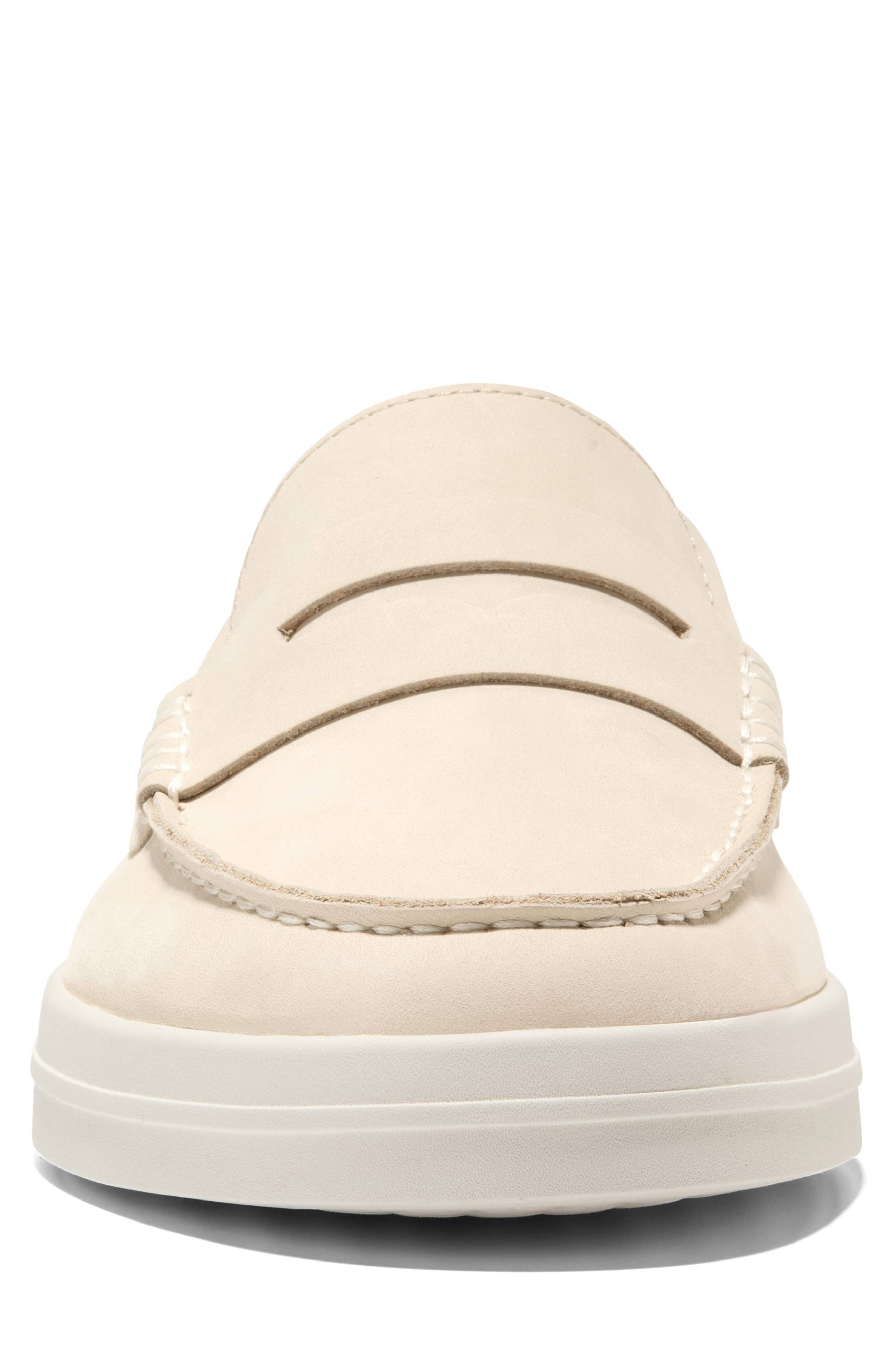 Cole Haan Nantucket Drift Penny Loafer, Alternate, color, Angora Nubuck / Ivory