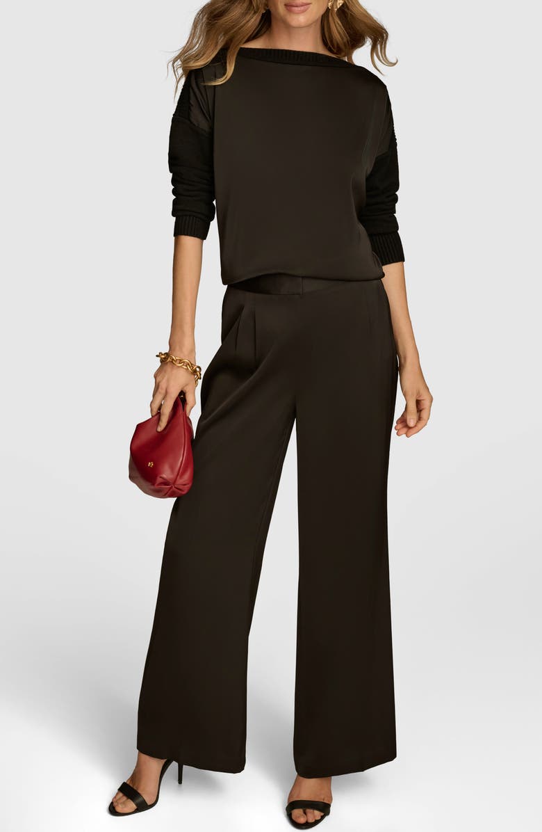 Donna Karan New York Pleated Wide Leg Pants, Alternate, color, 