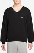 Nike Club Oversize Cotton V-Neck Sweater