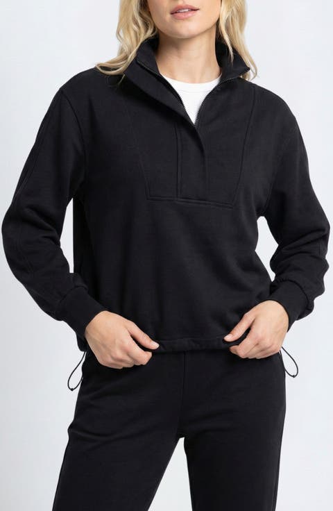 Half Zip Drawstring Top